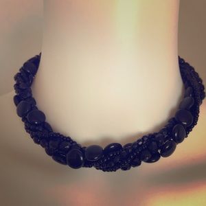 Black bead necklace